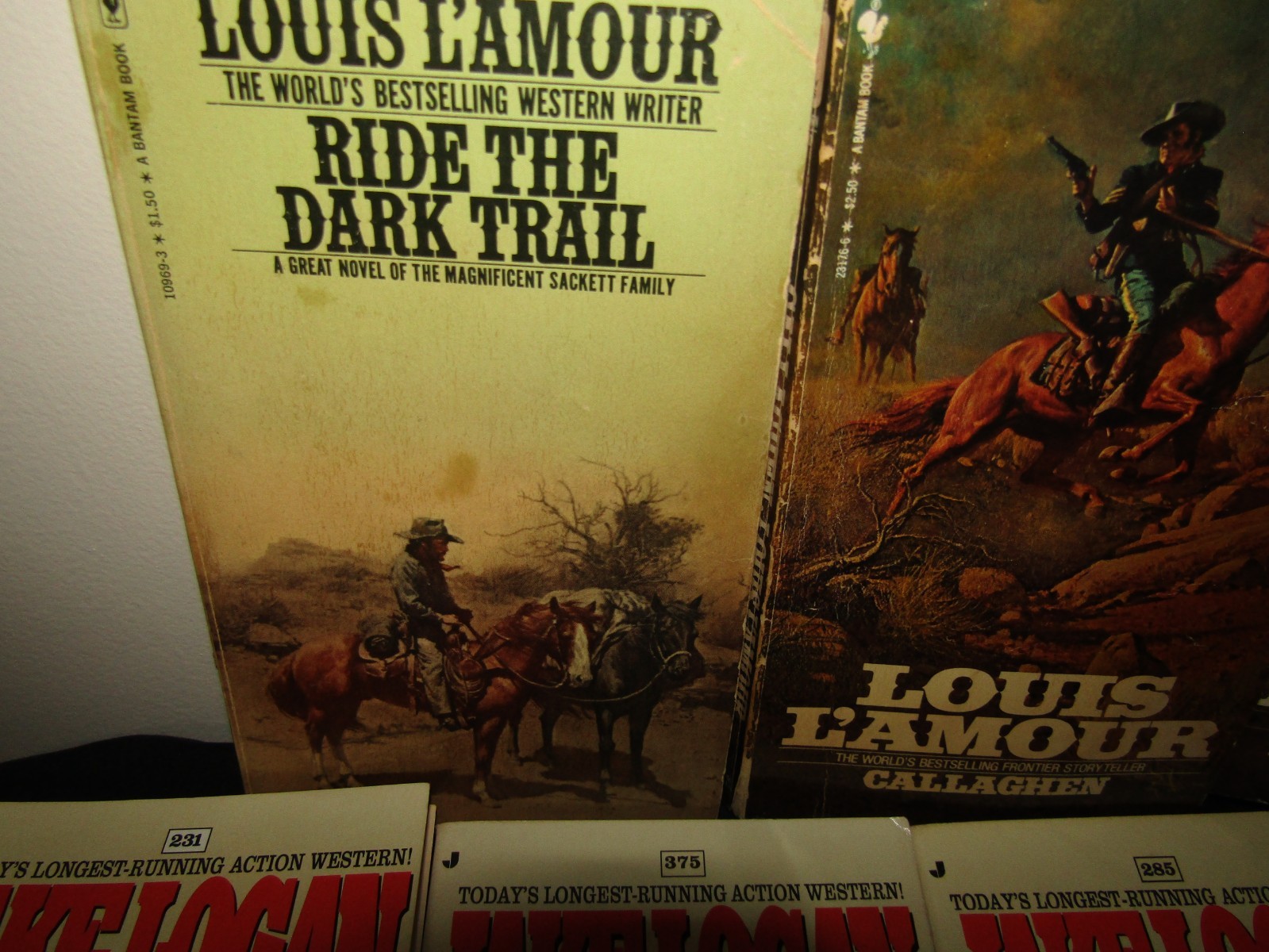 Lot Of 13 Paperback Books Western Louis L’Amour Early Sackett w Slocum Zane Grey