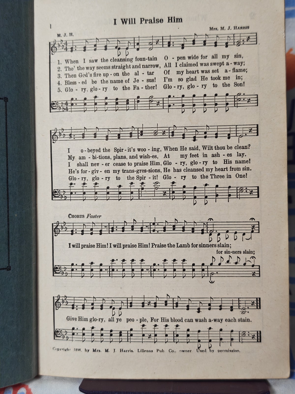 1931 Evangel Songs PB Hymnal by Gospel Publishing House Vintage Paperback