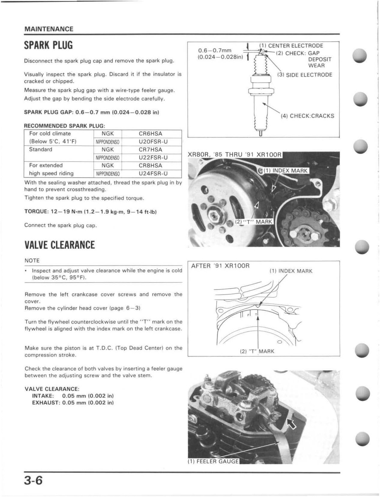 HONDA XR80R XR100R Motorcycle Service Manual 1985-1997 – WIRE BIND – COVERED