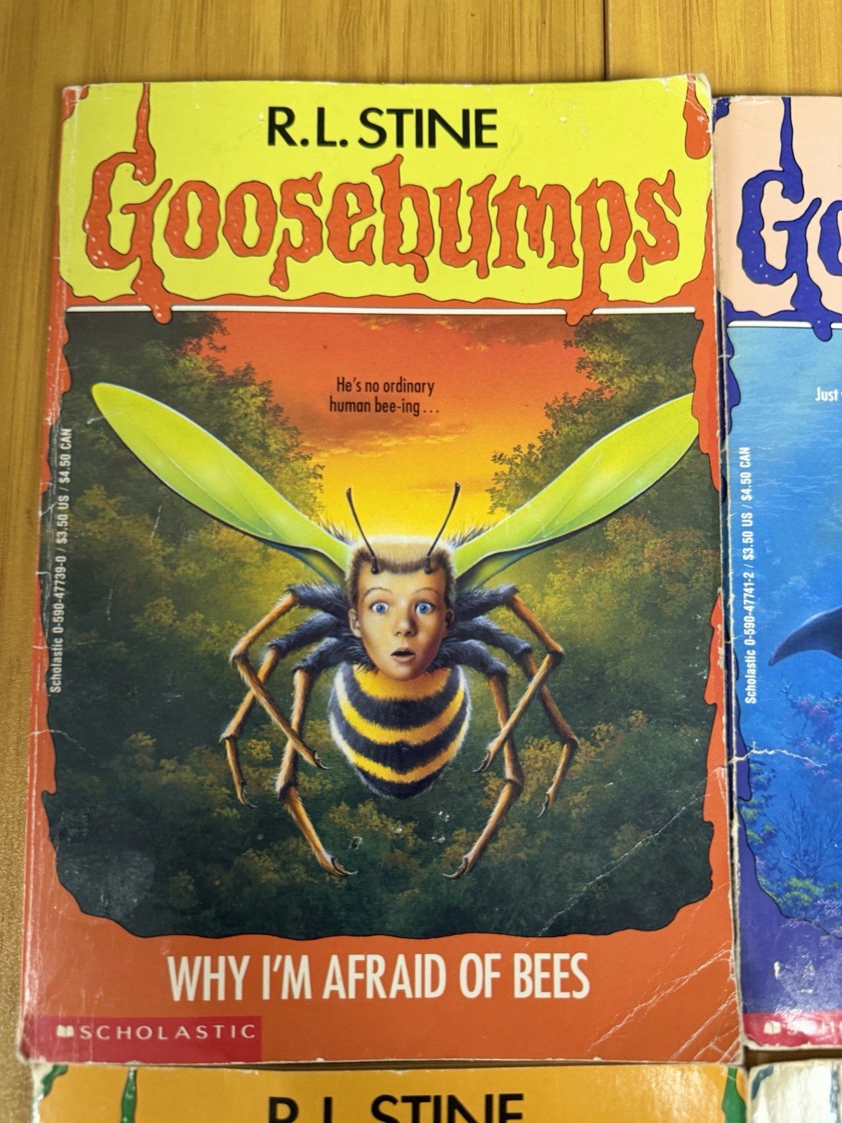 Vintage Goosebumps R L Stein Book Lot Of 4 90s Bees Deep Trouble Ghost Monster