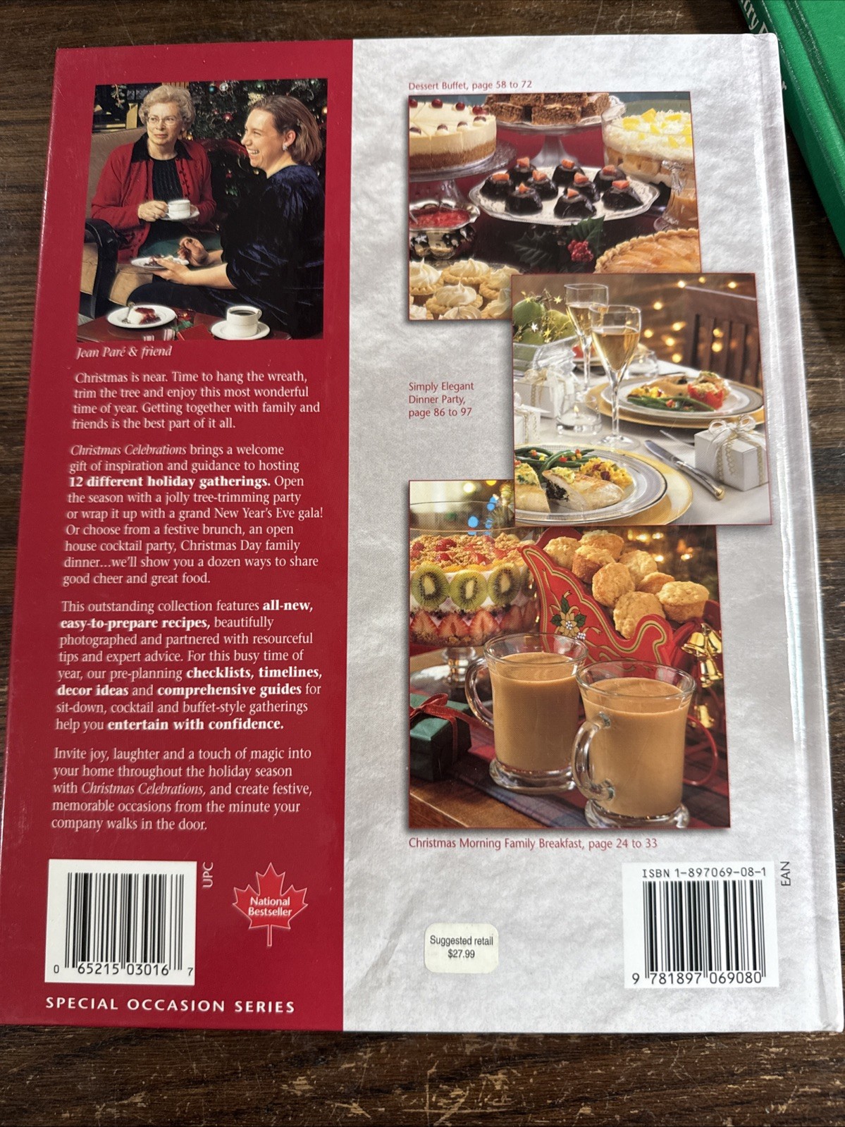 Lot Of 2 Hardback Christmas Holiday Cookbooks Recipes Family