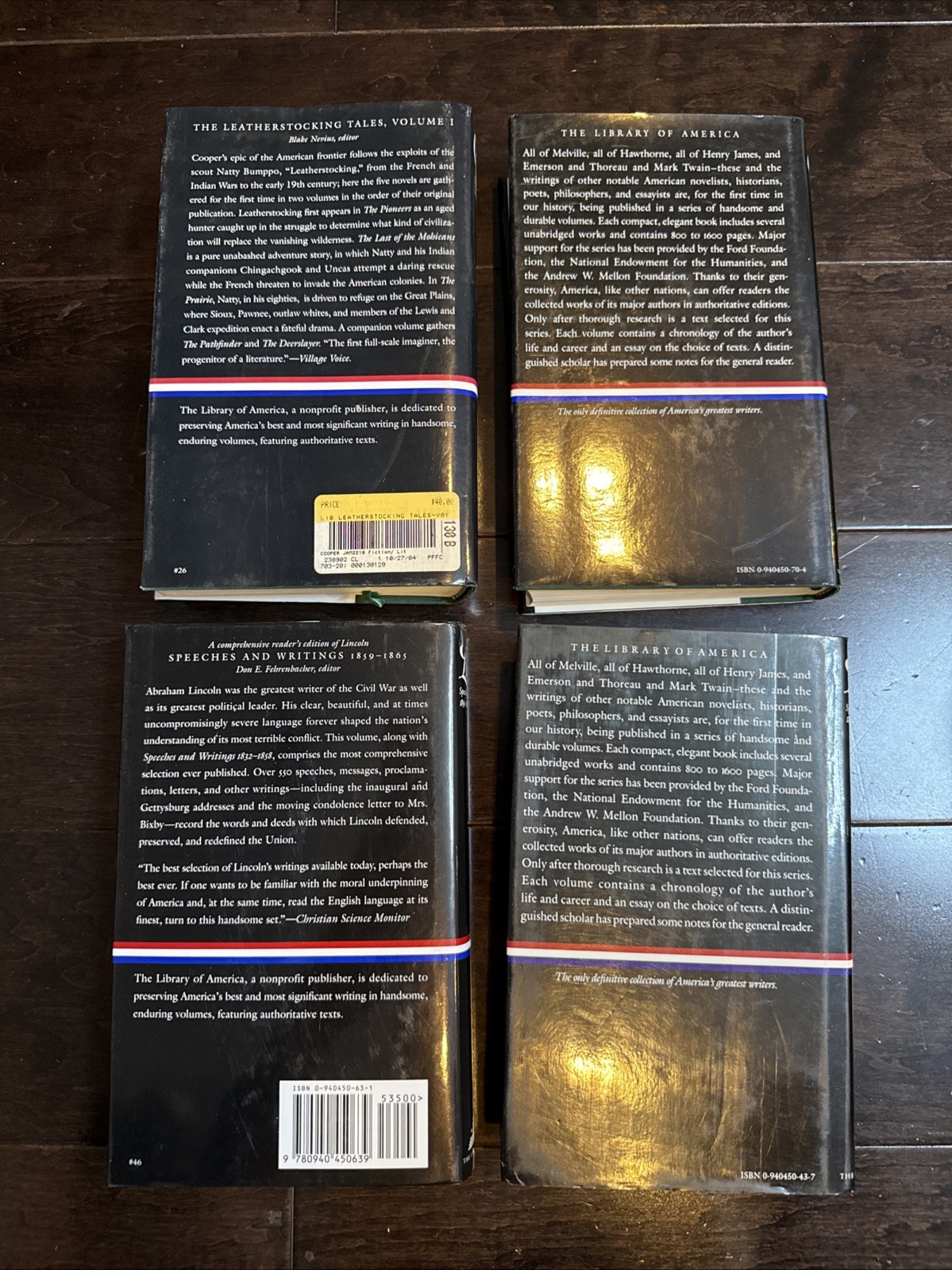 The Library of America Books Lot of 12 Cooper Irving Stowe Dana Stowe Lincoln