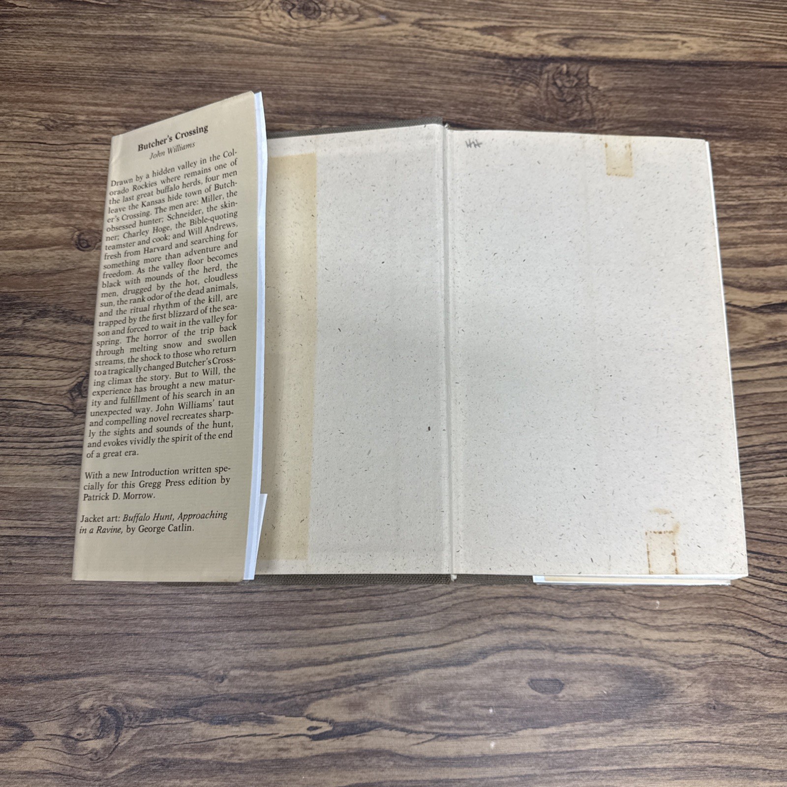 Butcher&rsquo;s Crossing by John Williams ~ Gregg 1978 First Printing EX-LIB WATER DMG
