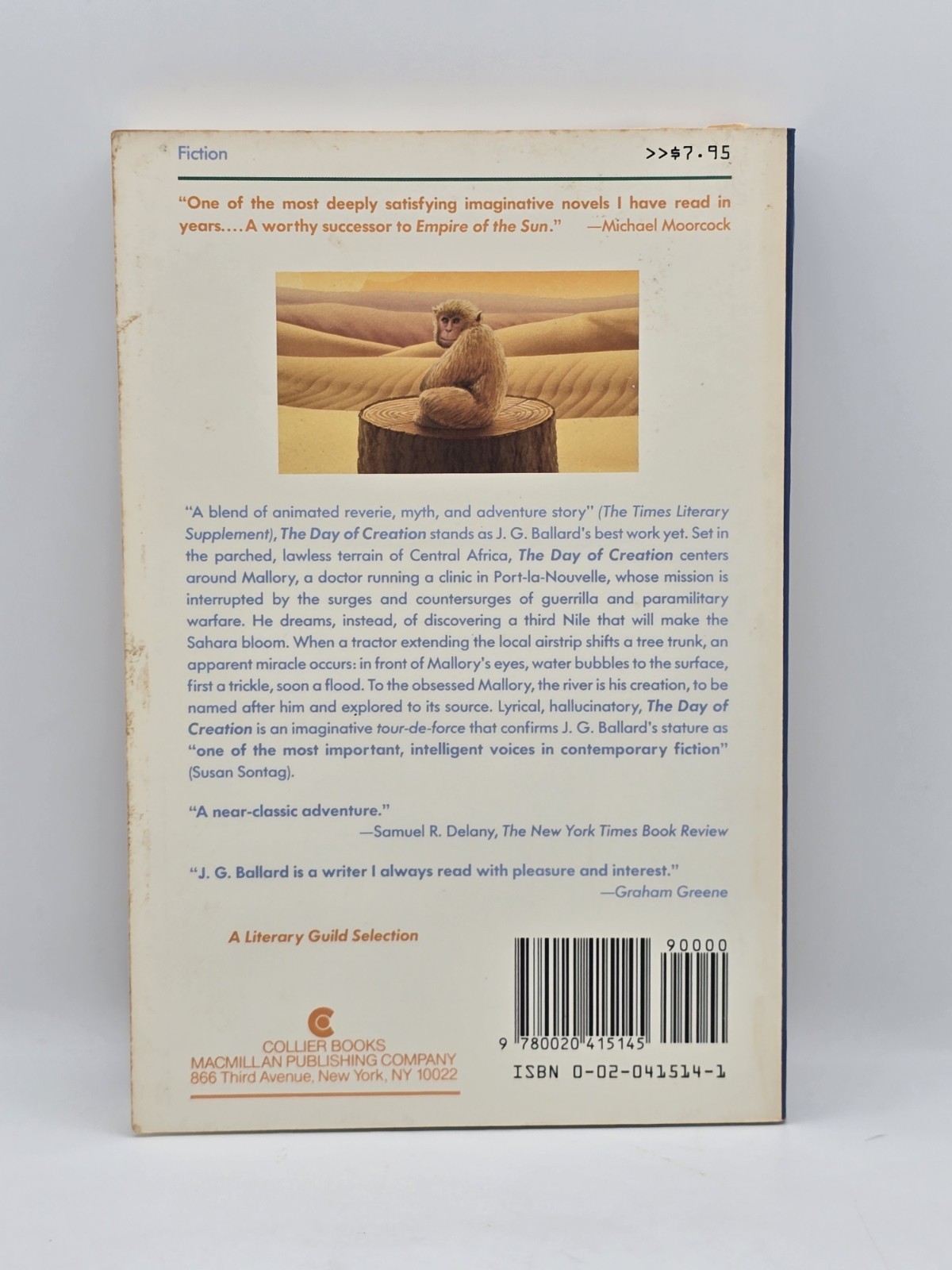The Day of Creation by J. G. Ballard Paperback 1989 Collier Books First Edition
