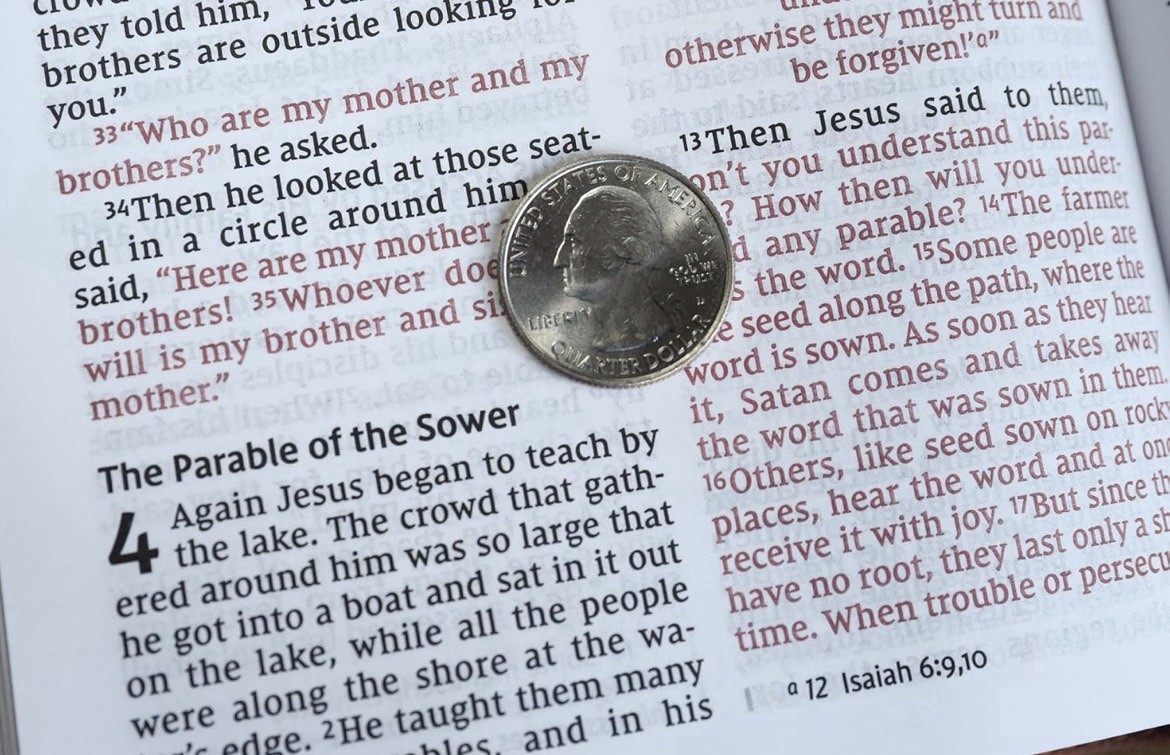MAGNETIC CLOSURE NIV LARGE PRINT(11.5pt) Personal Size Bible Brown Leathersoft