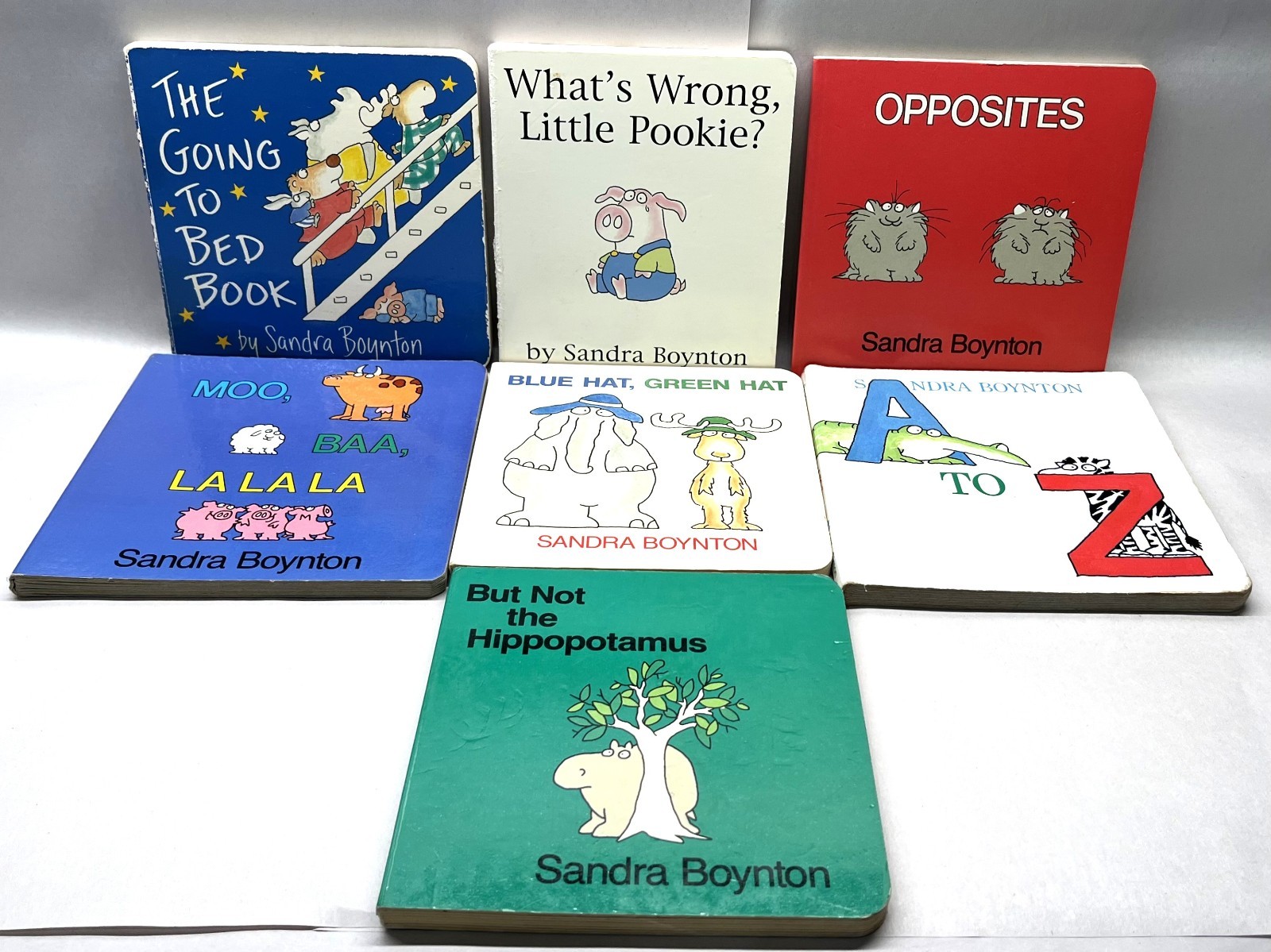 Sandra Boynton Lot 7 Board Books 5 early printings from 1980&rsquo;s, very good cond!