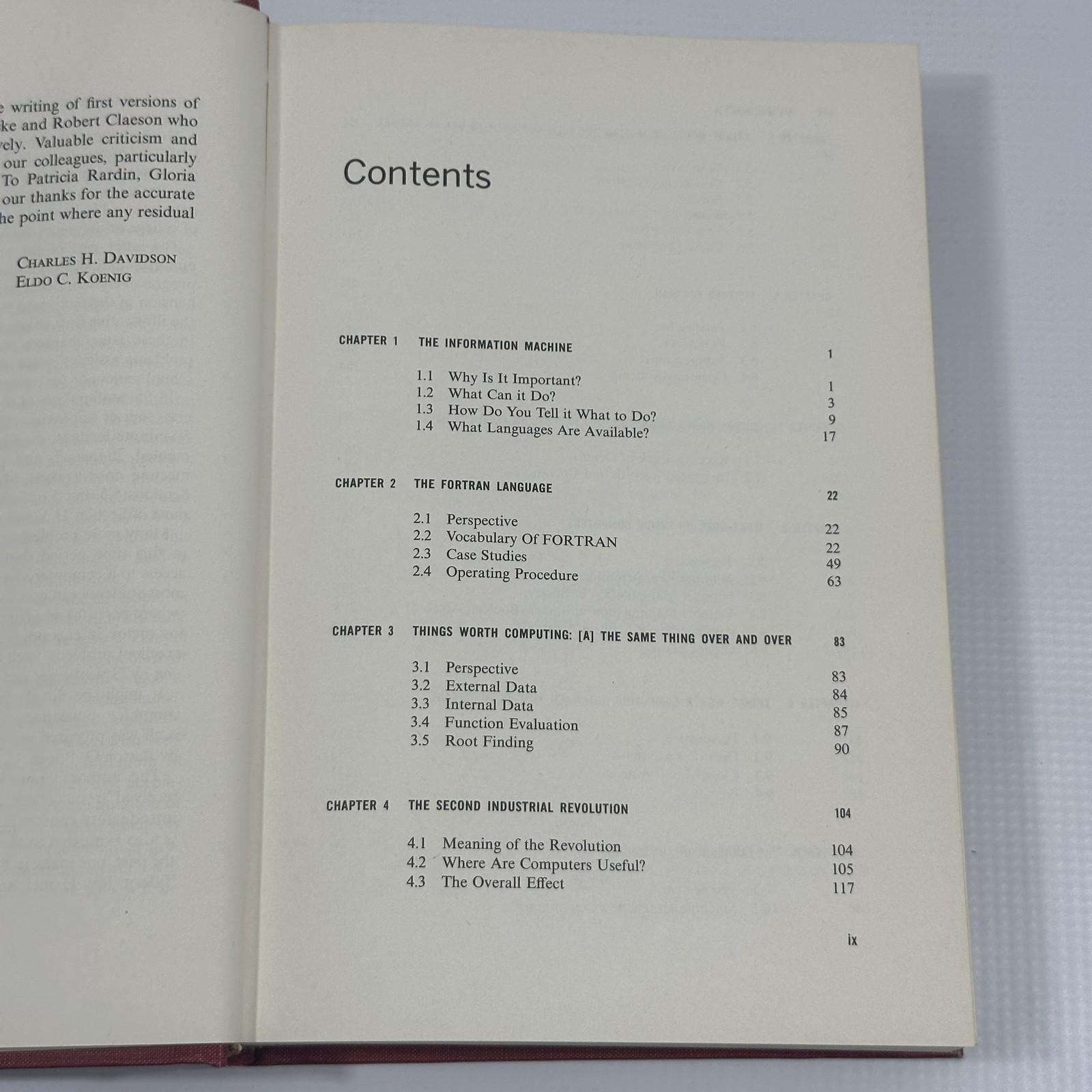 Vintage 1967 Computers Introduction to Computing Concepts HC Wiley Davidson