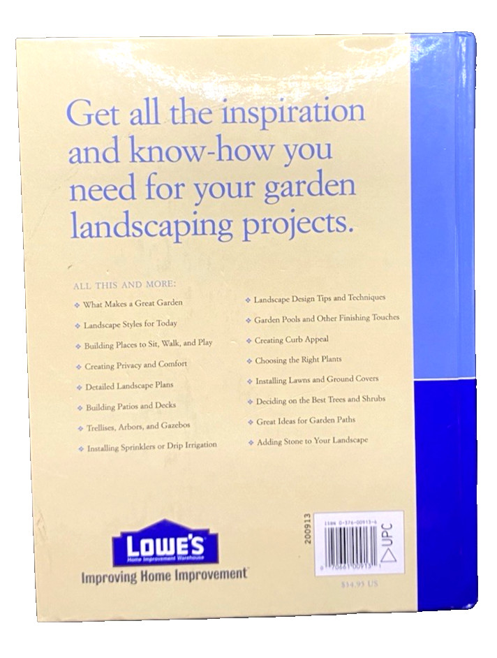 Lowe&rsquo;s Complete Landscaping Book, Hardcover-432 Pages (New)