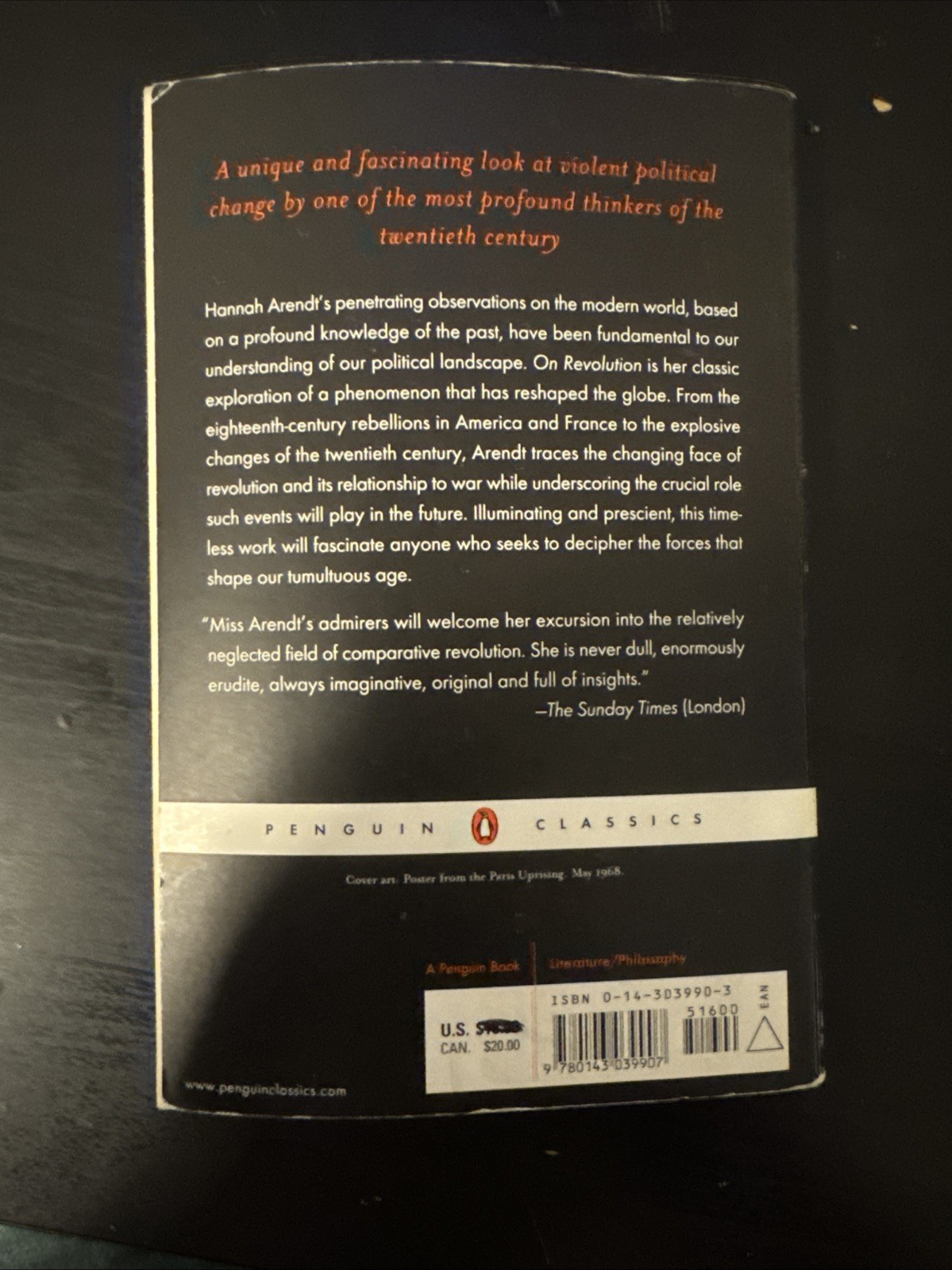 On Revolution by Hannah Arendt (2006, Trade Paperback)
