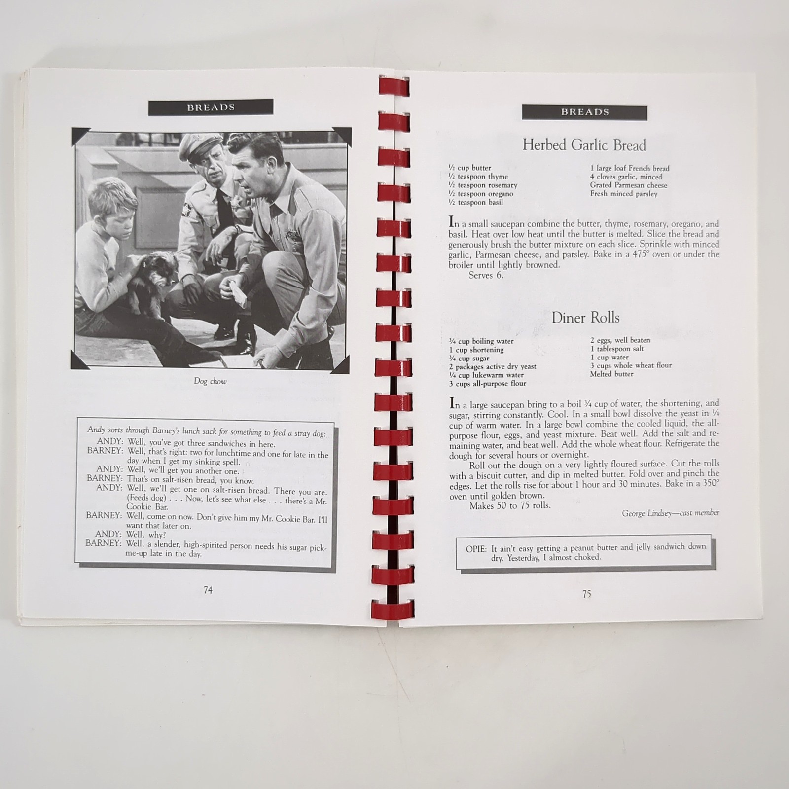 Aunt Bees Mayberry Cookbook Andy Griffith Paperback Book Ken Beck Jim Clark 1991