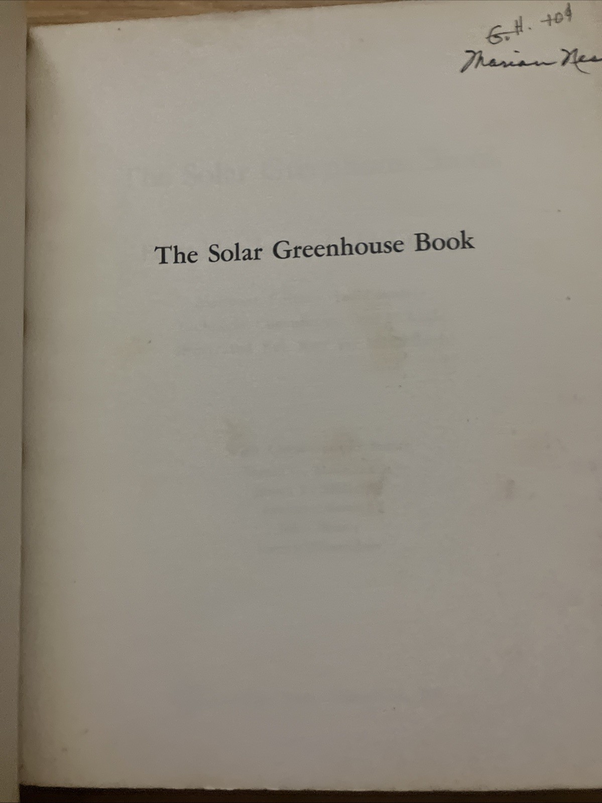BOOK-« The Solar Greenhouse Book » 1978 James McCullagh Illustrated 328 Pages -A1