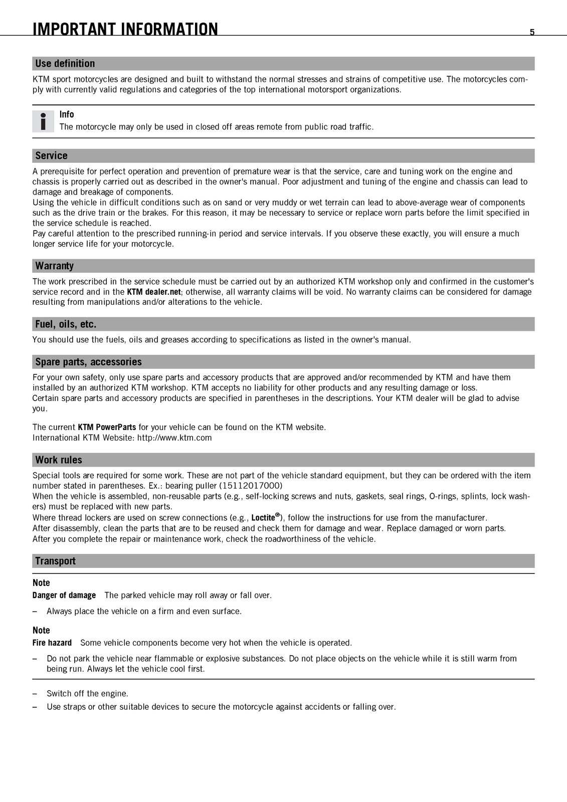 KTM 350 SX-F 350 XC-F Motorcycle Owners Manual 2011 – WIRE BOUND – TOUGH COVERS