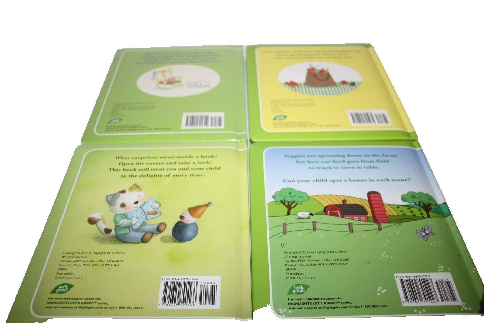 Highlights Let&rsquo;s Grow Childrens Books Lot Of 4 Soft Cover Board Books Learning
