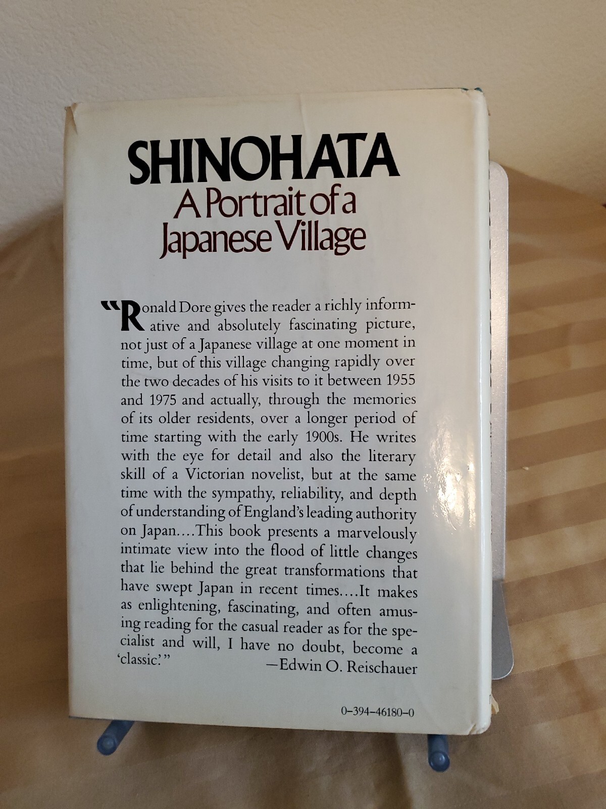 SHINOHATA A Portrait of a Japanese Village by Ronald P Dore HC 1st AM ED 1978