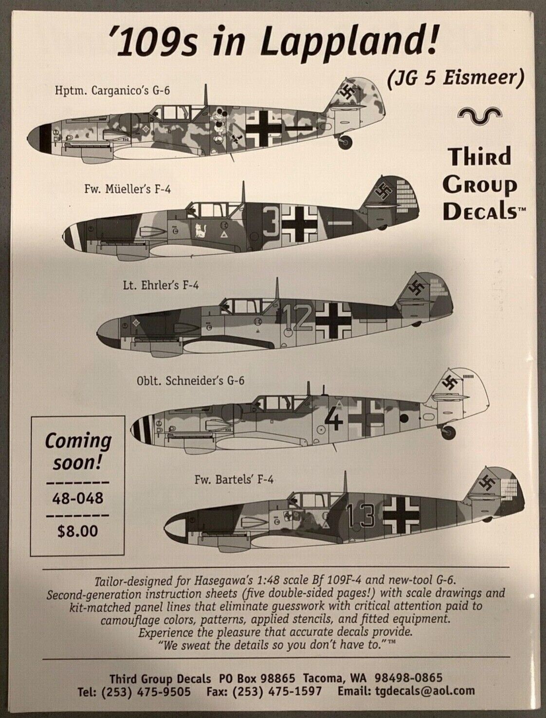Military Model Preview Volume 4.01 Hasegawa Bf 109G-6 A-1H Skyraider J2M3 Jack
