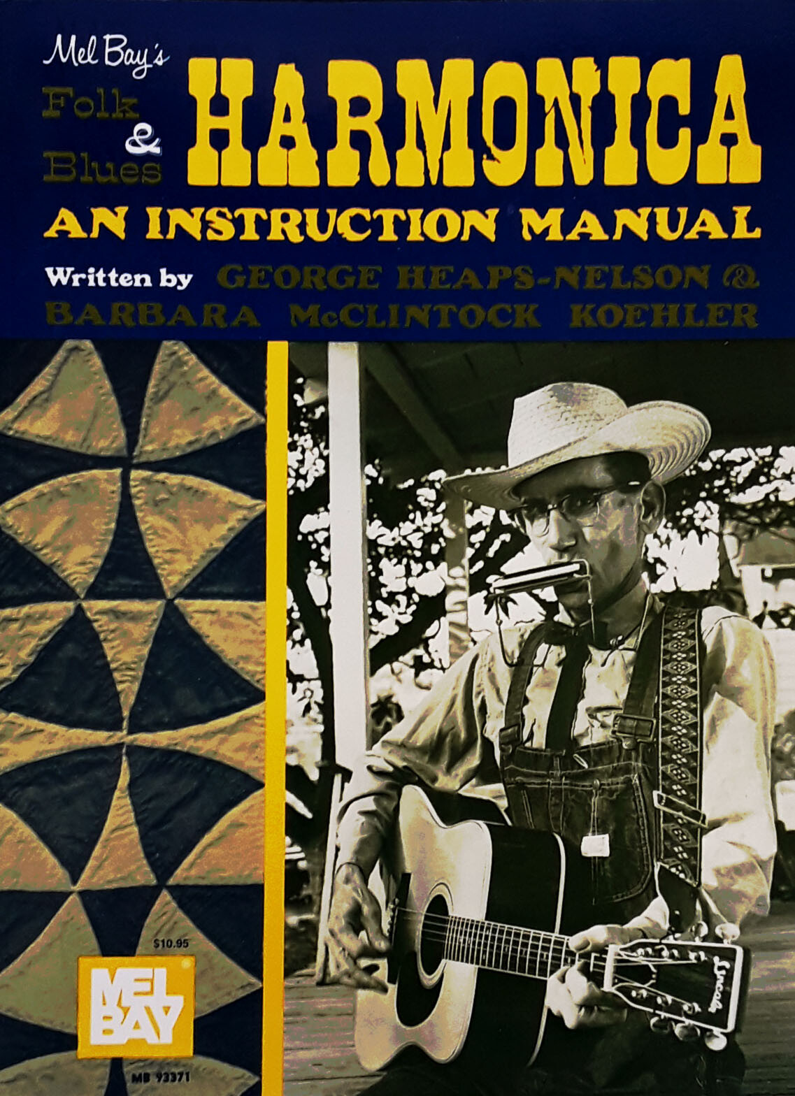 MEL BAY&rsquo;S – FOLK & BLUES HARMONICA – AN INSTRUCTION MANUAL – 136 PAGES – 1976
