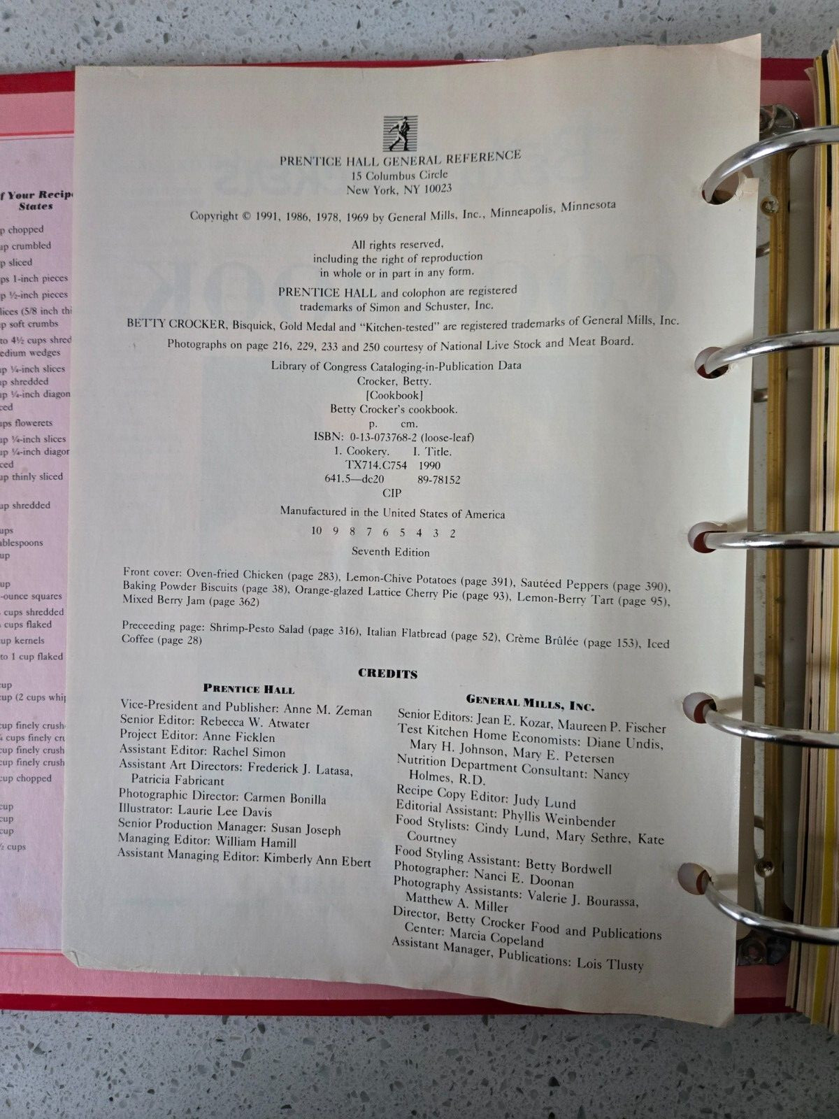 Betty Crocker&rsquo;s 40th Anniversary Edition Cookbook – 1991 – 432 pages