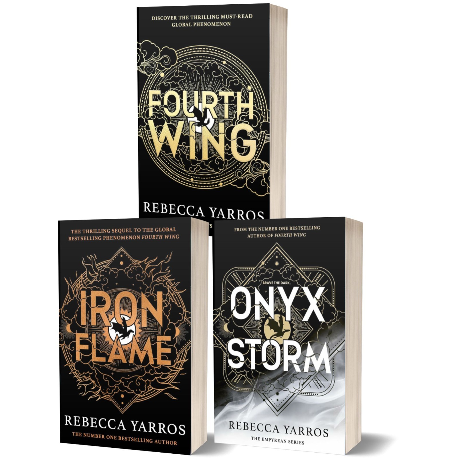 The Empyrean series 3 Books collection set Fourth Wing & Iron Flame PB Onyx HB
