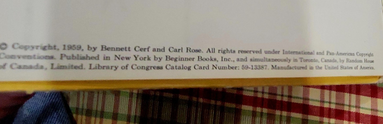 Dr. Seuss Beginner Books Vintage 1959 Book of Laughs By: Bennett Cerf