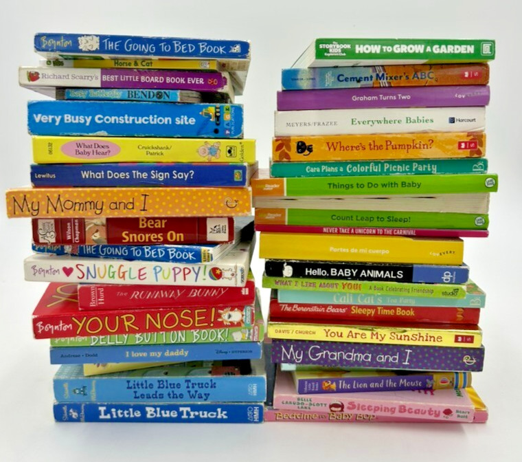 Lot of 100 – Board Books for Children&rsquo;s/ Toddler Babies/Preschool/Daycare