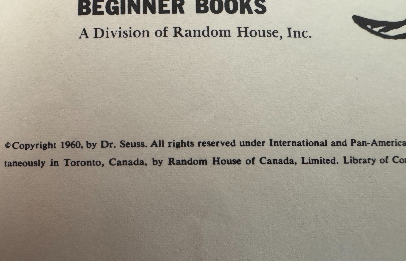 Green Eggs and Ham Dr. Seuss 1960 1st Edition Hardcover Beginner Books