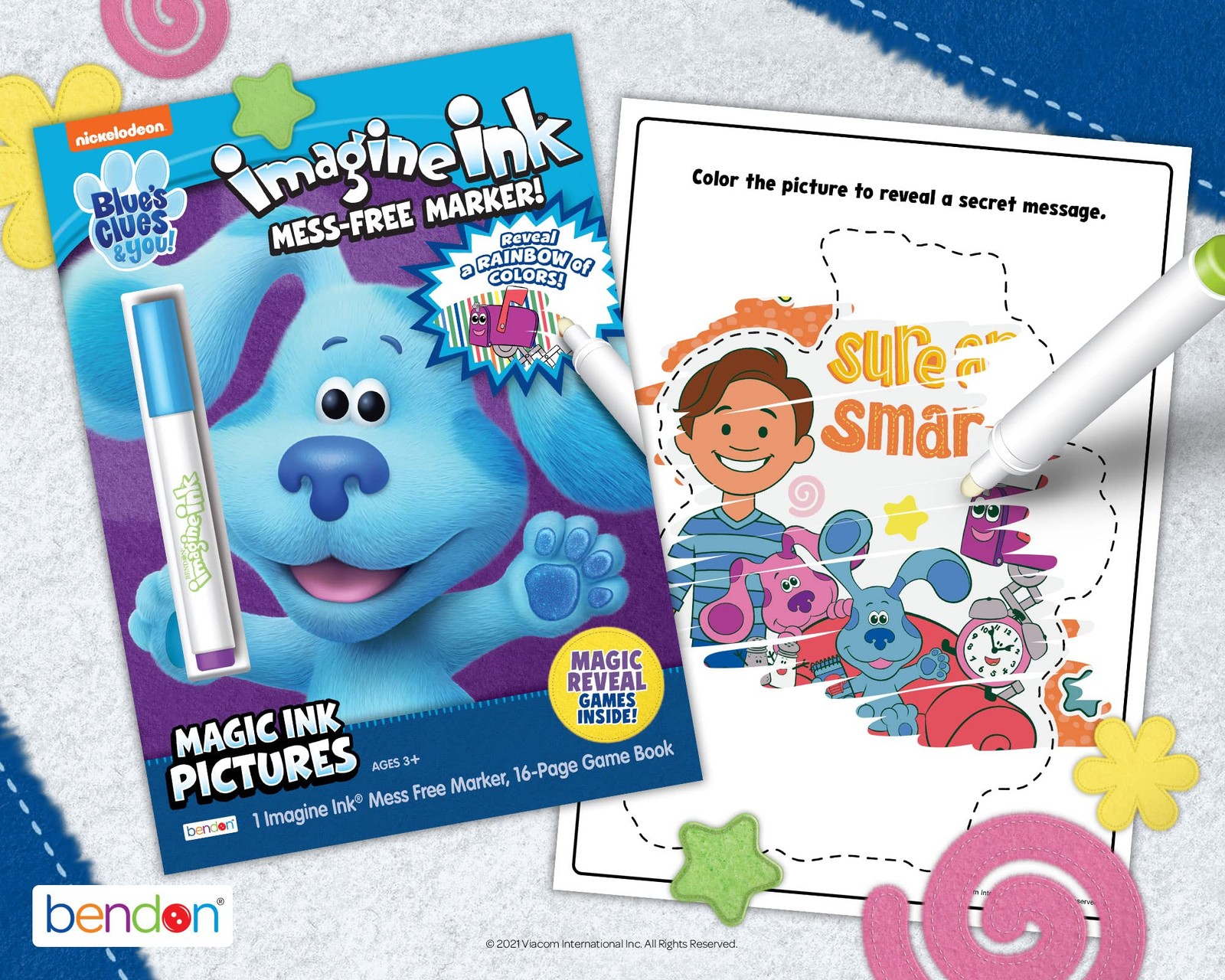 Nickelodeon Blue&rsquo;s Clues and You 16-Page Imagine Ink Coloring B Toy