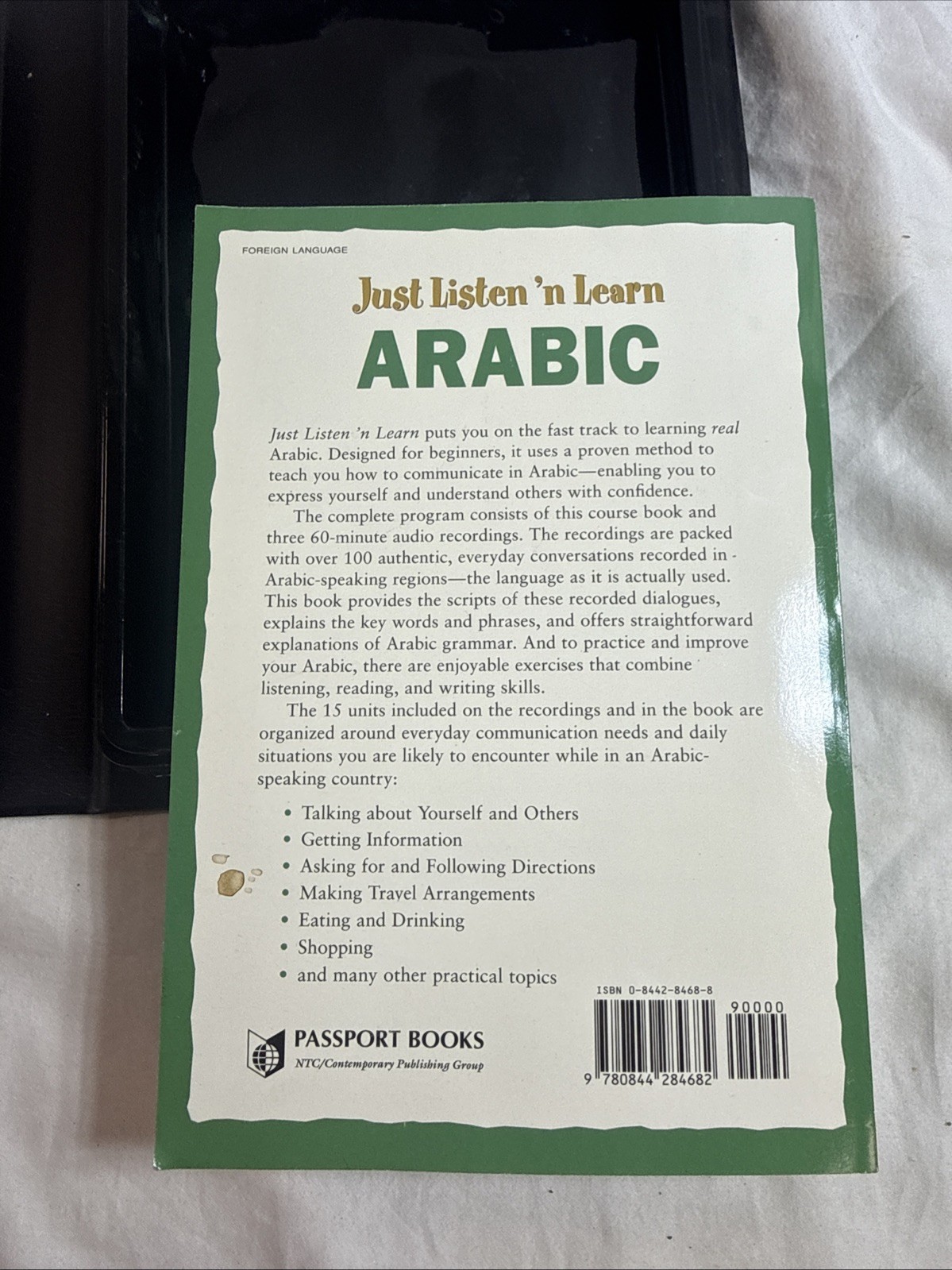 Just Listen N Learn Arabic – Fully Illustrated Book & 3 60-Minute Cassettes