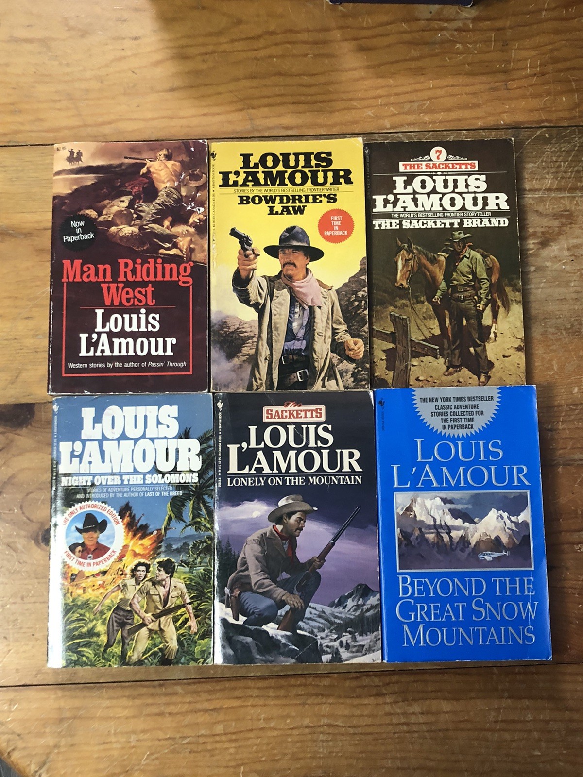 Vintage Louis L&rsquo;Amour Western Lot 18 Paperback Bantam Books