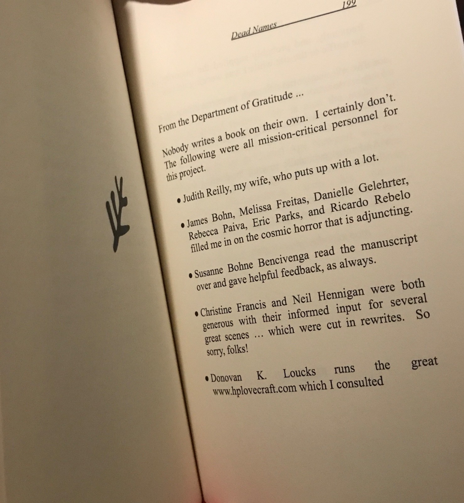 The Church of Dead Names Rory O&rsquo;Brien autographed sci-fi horror paperback 2024