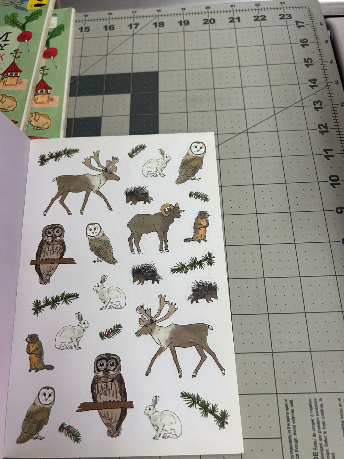 New 3-pack lot Farm Nature Anatomy Sticker Book Julia Rothman Cows Chickens Corn