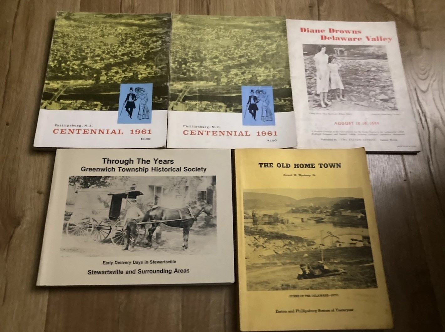 Lot 5 Vintage Local History Books Phillipsburg NJ Easton PA Greenwich Centennial