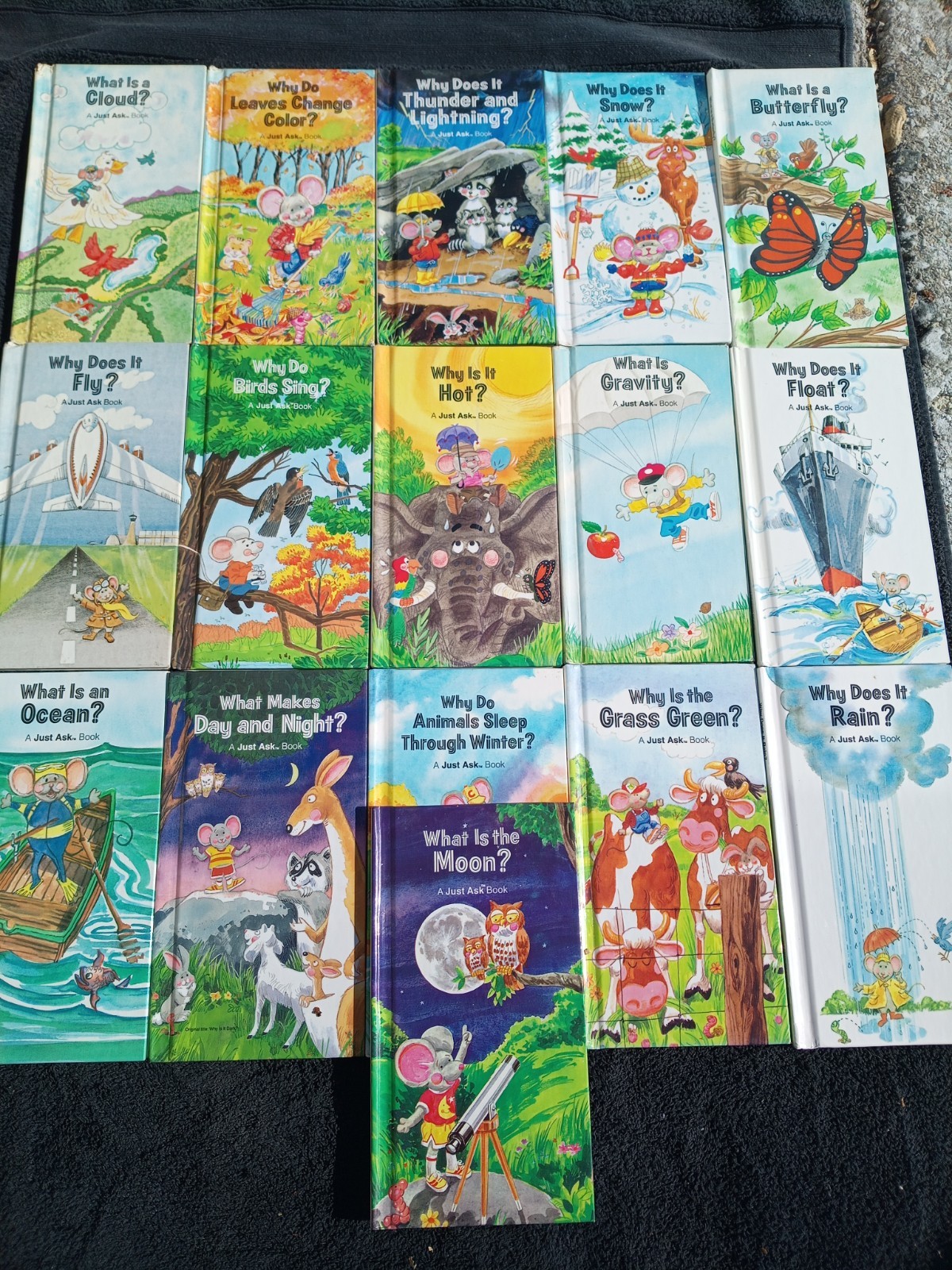 Lot 16 Vintage Just Ask Weekly Read Science Books HC Pages Are VG Fst Ship