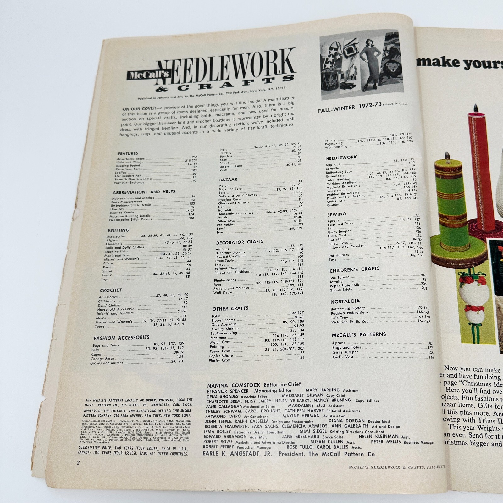Vintage MCCALL&rsquo;S NEEDLEWORK & CRAFTS 1972-73 Knitting Crochet Dresses Rugs Hats