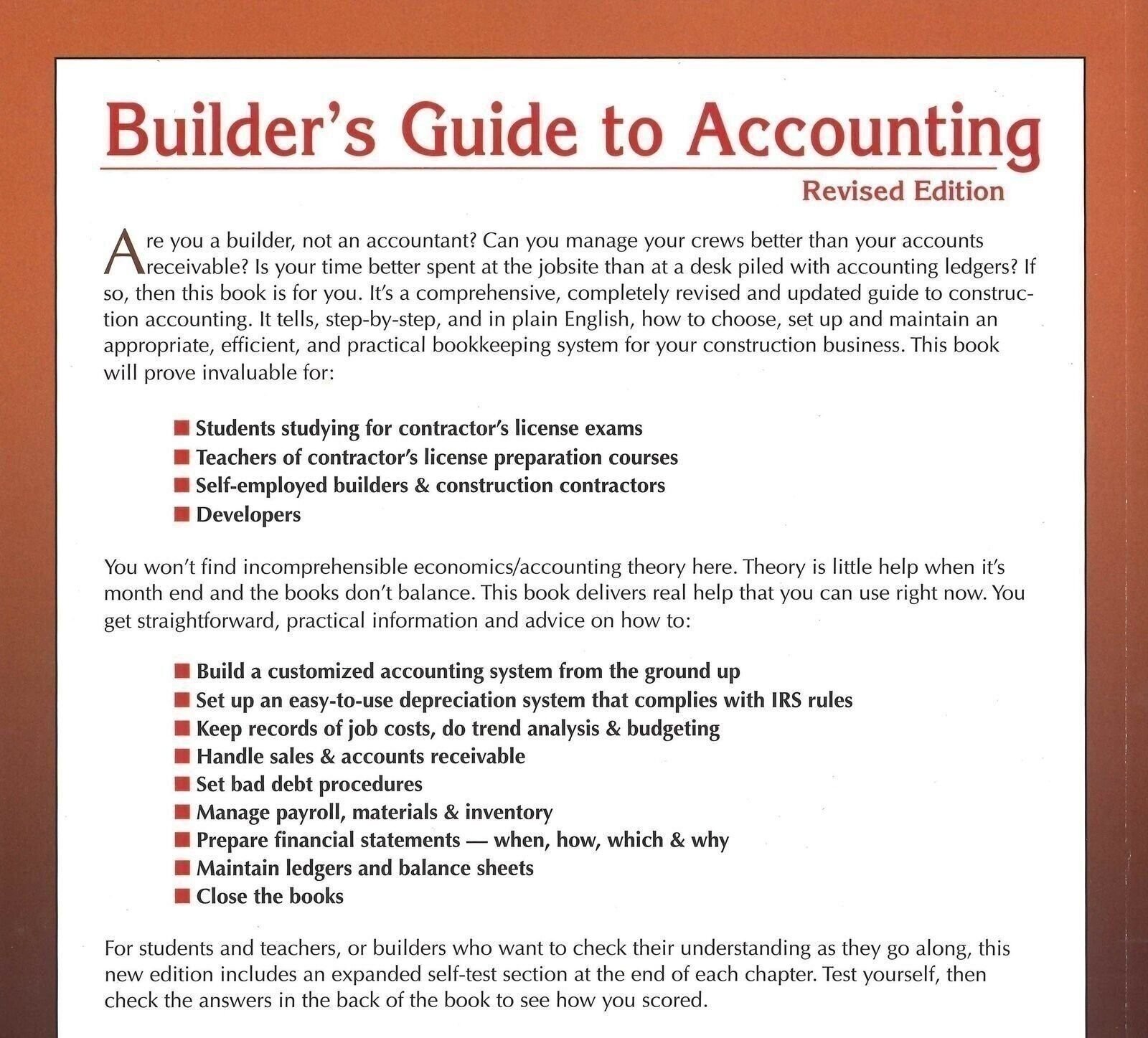 Builder&rsquo;s Guide to Accounting