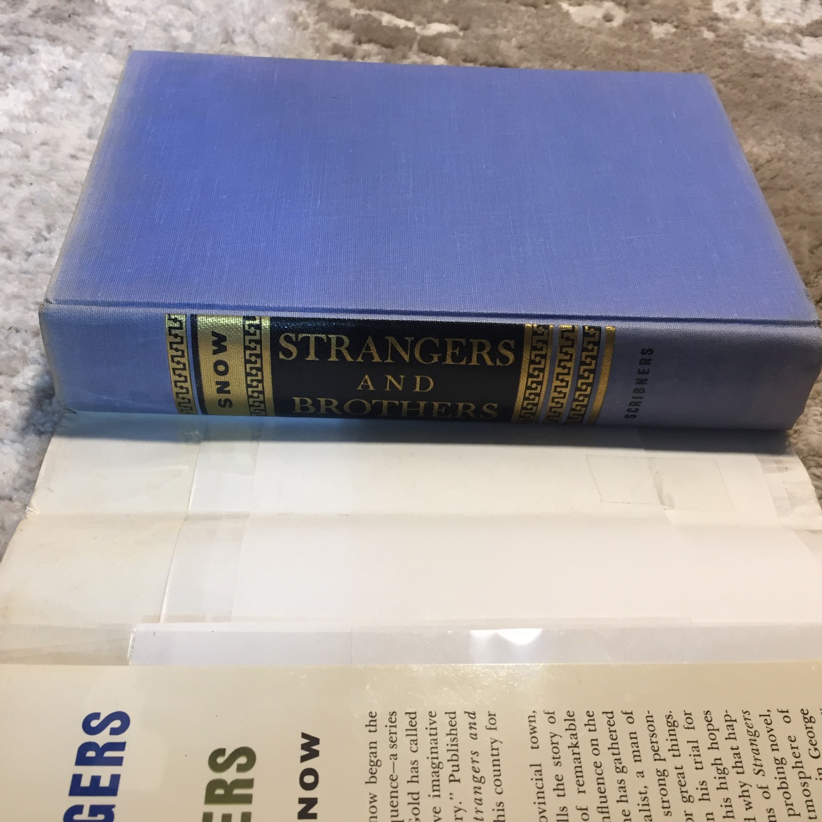 Strangers and Brothers C. P. Snow 1960 Charles Scribner’s Sons Idealism SIGNED