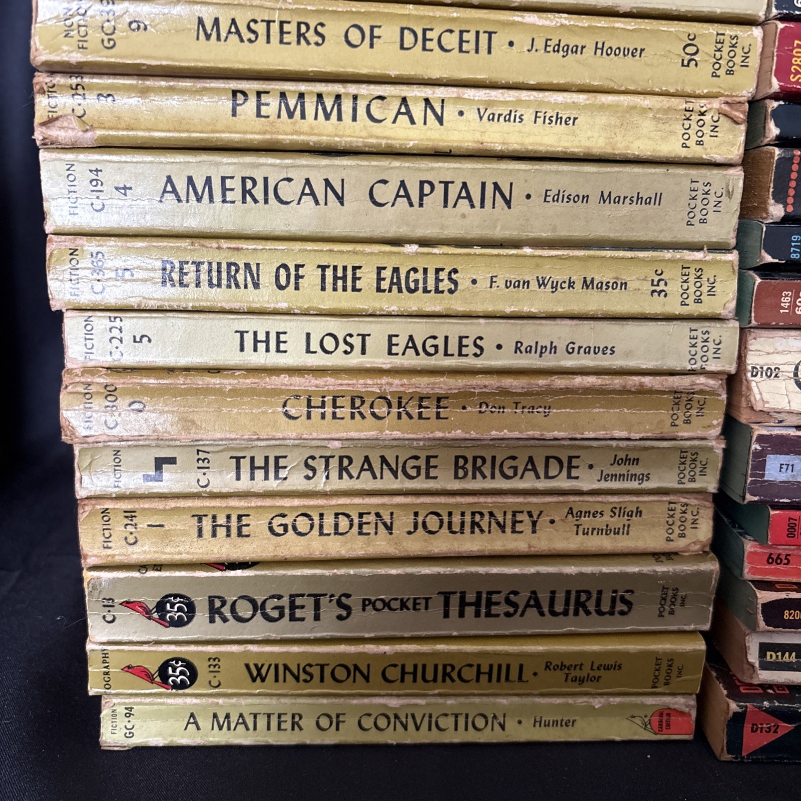 Lot~ 50 Vintage Pulp Paperbacks Crime Mystery Classic 1950s Pocket Cardinal Dell