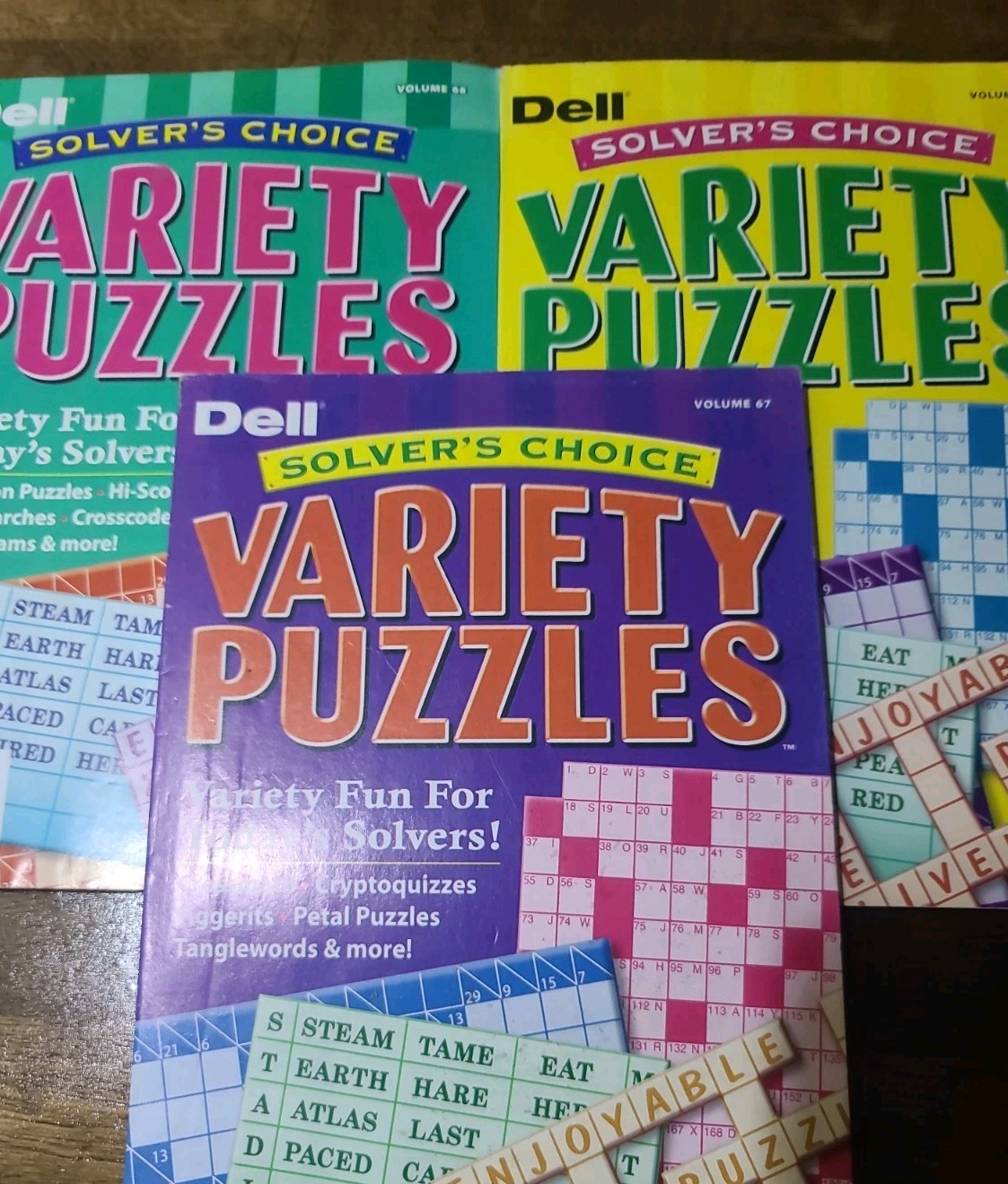 Lot of 3 Dell Solver&rsquo;s Choice Variety Puzzles
