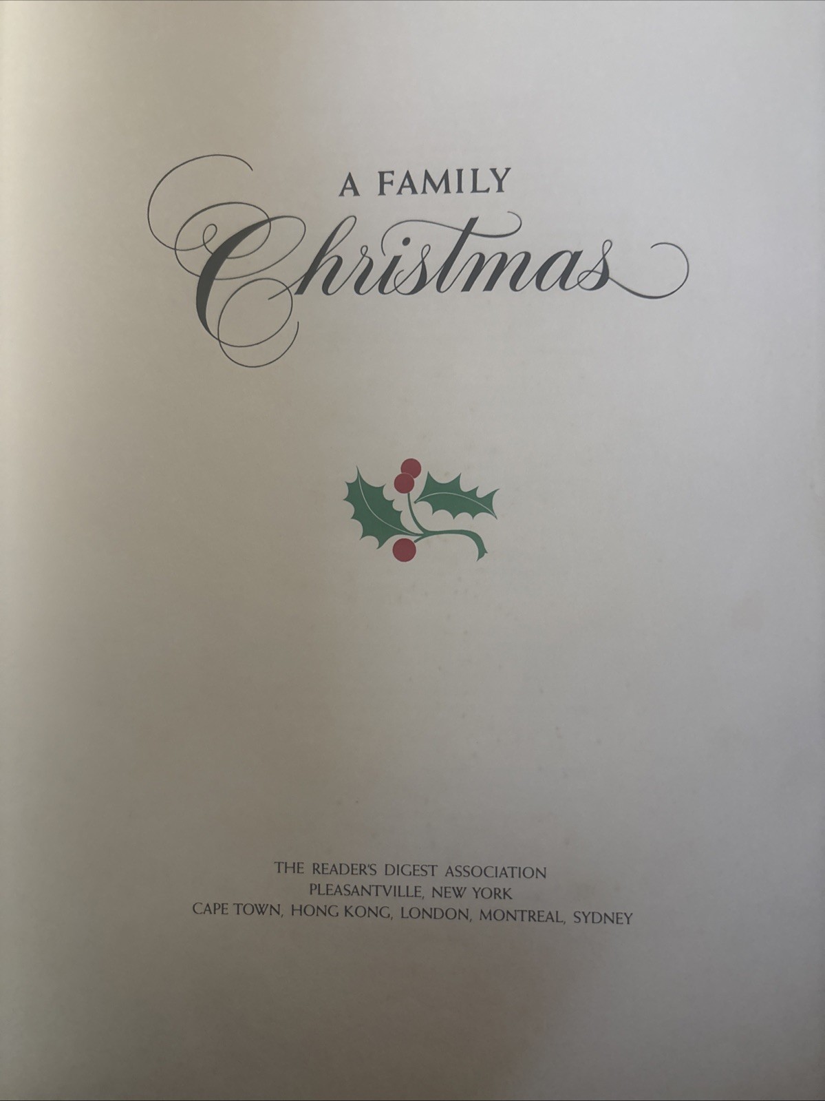 Family Christmas by Reader&rsquo;s Digest Editors (1984, Hardcover)
