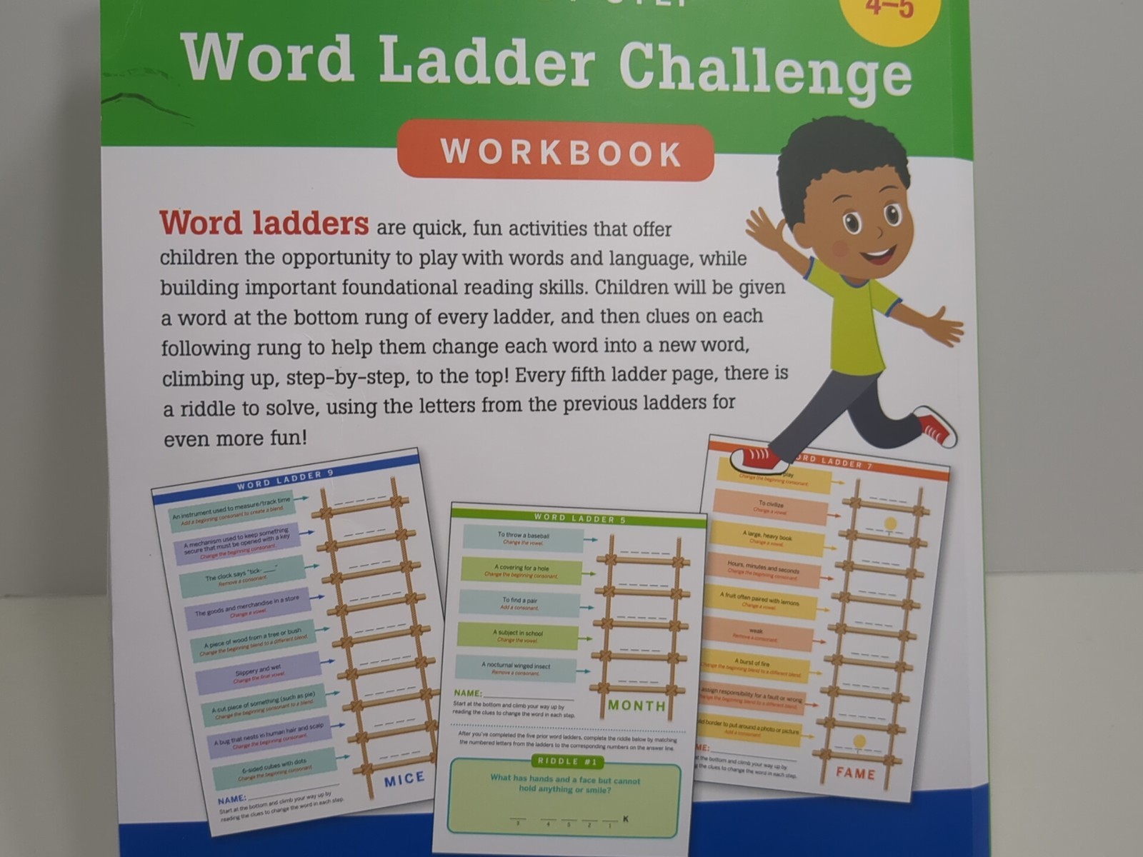 Step-By-Step Word Ladder Challenge Workbook Grades 4-5 Michelle Gajda Pre-owned