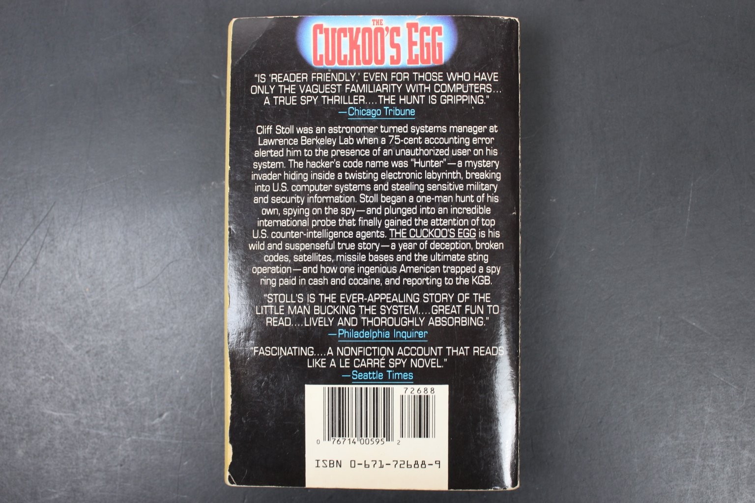 The Cuckoo&rsquo;s Egg Cliff Stoll 1990 1st Pocket Books Printing Computer Espionage