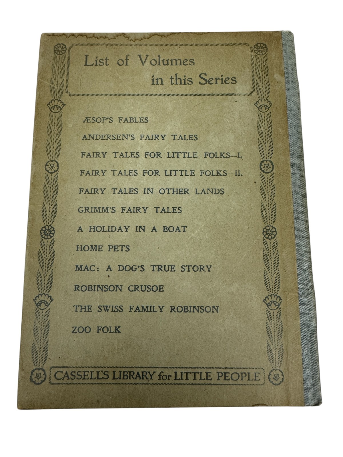 Andersen&rsquo;s Fairy Tales Cassell&rsquo;s Library for Little People Book IV Vintage
