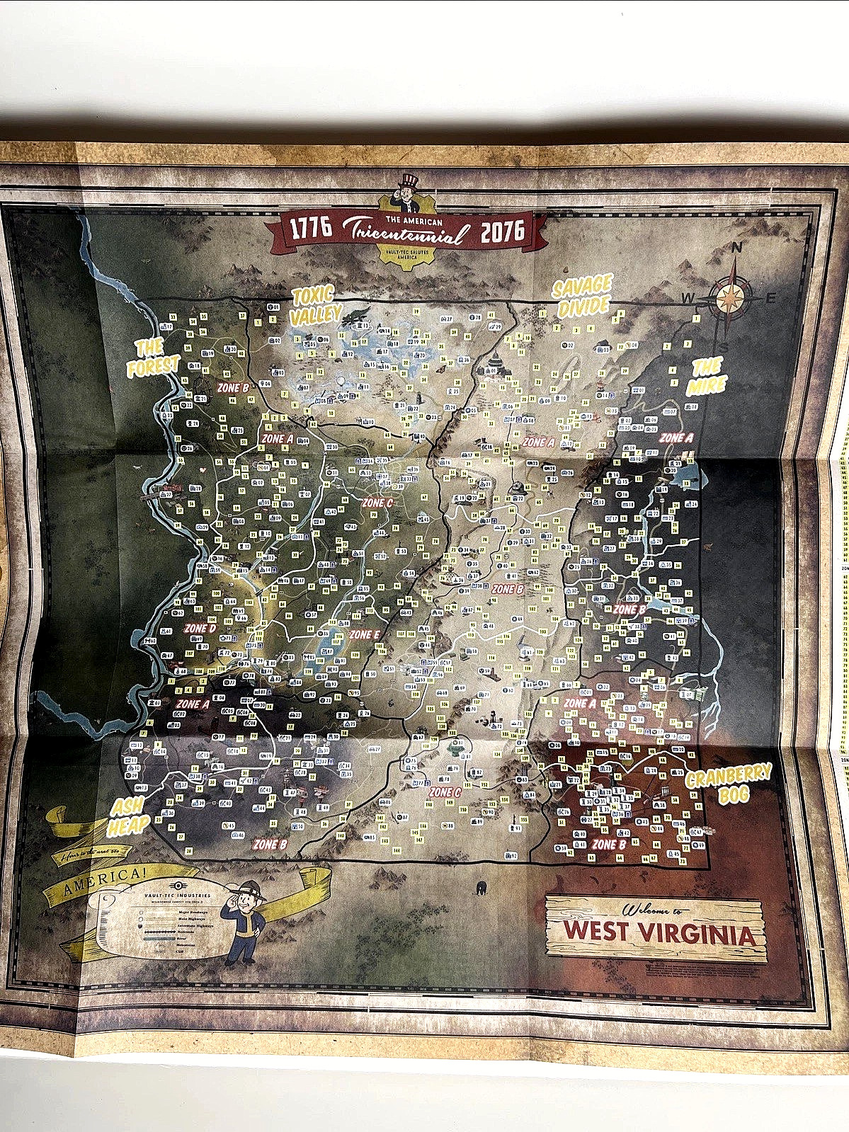 Fallout 76: Official Collector&rsquo;s Edition Guide by Garitt Rocha &… WV Poster Map
