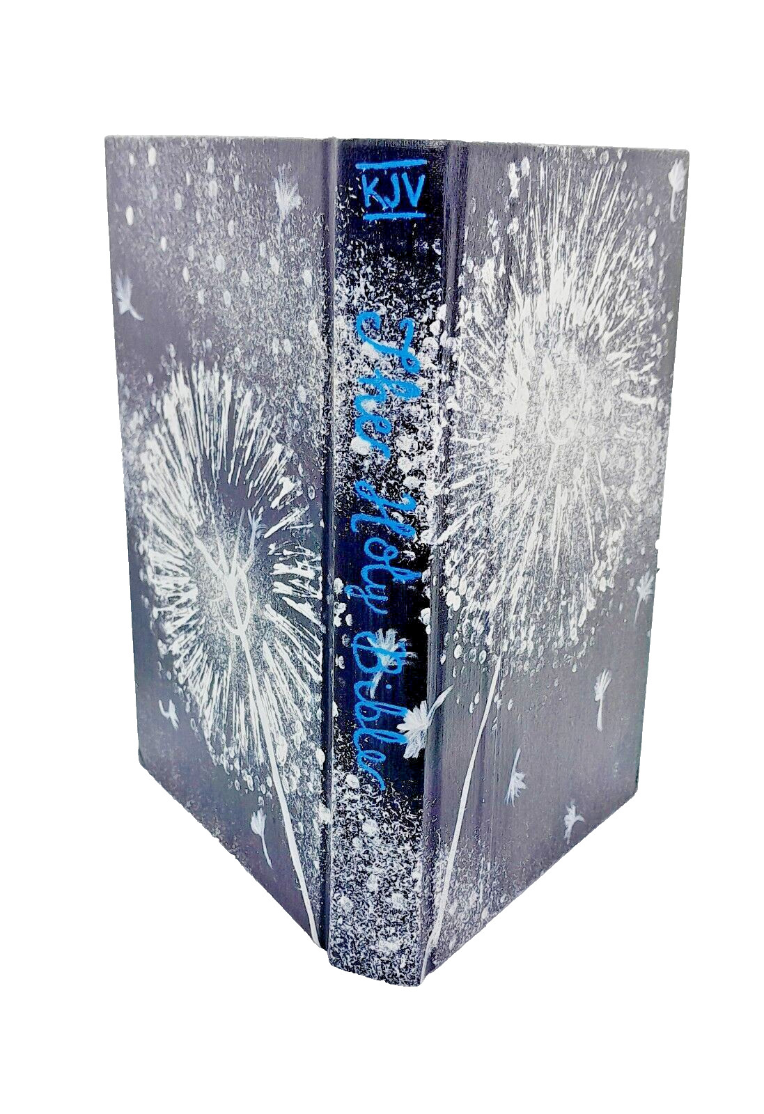 Custom KJV Bible Large Print, Hand Painted King James Gift Bible wish flower