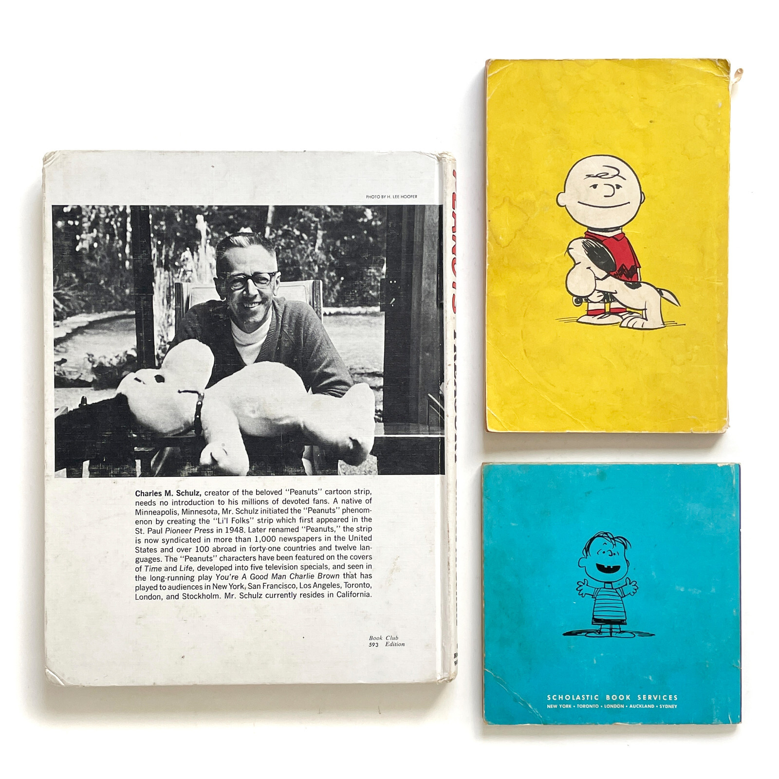 3 1960s/1970s Peanuts Books • Charles Schulz • Snoopy • Charlie Brown • Linus