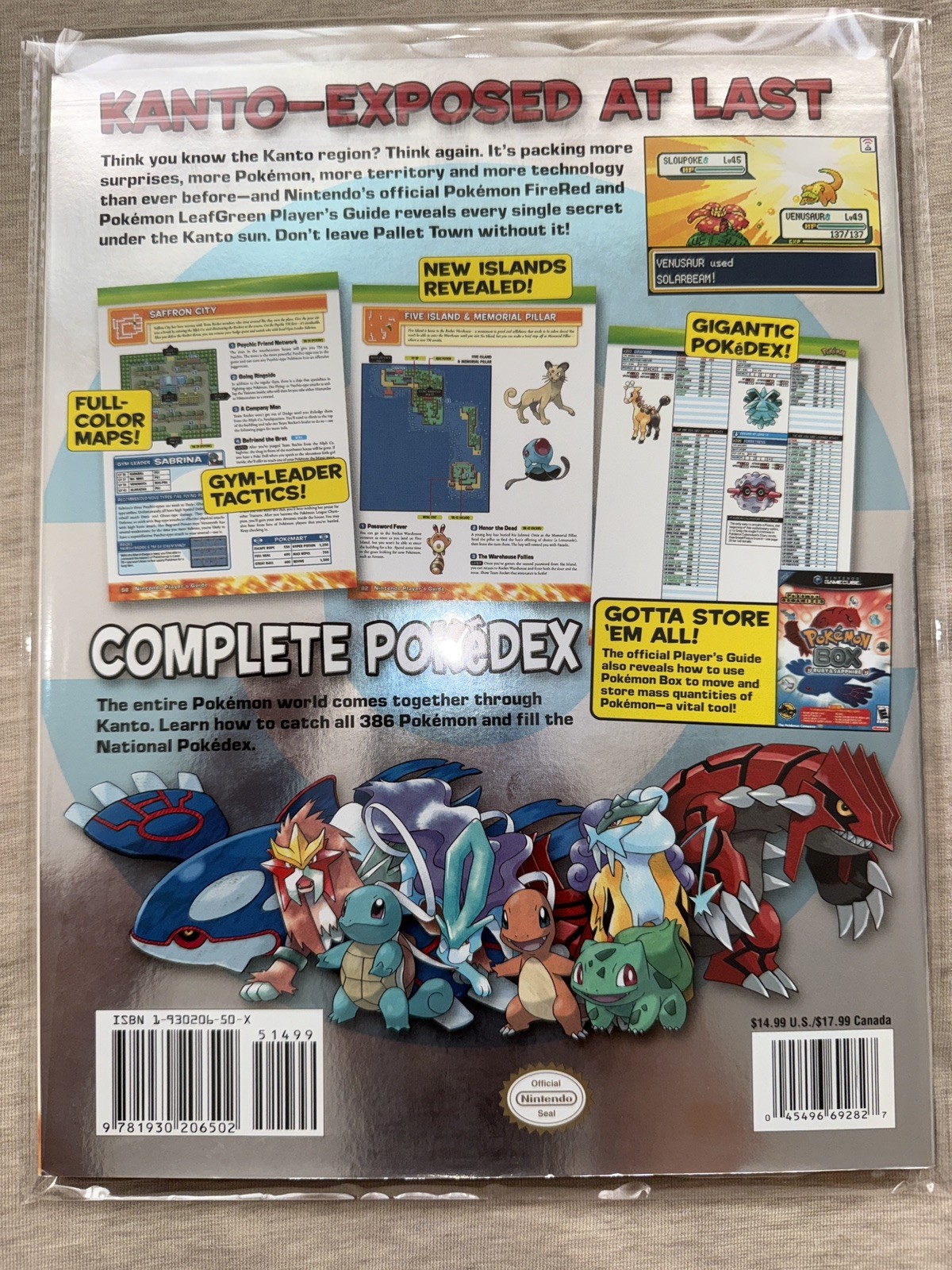 Pokemon FireRed LeafGreen GBA Official Nintendo Player&rsquo;s Strategy Guide NM Clean