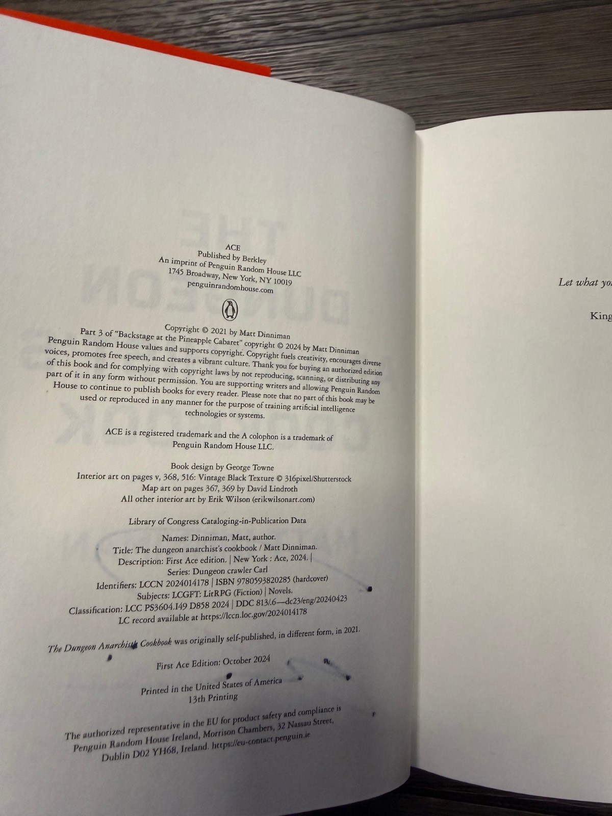 SIGNED The Dungeon Anarchist&rsquo;s Cookbook By Matt Dinniman Dungeon Crawler Carl 3