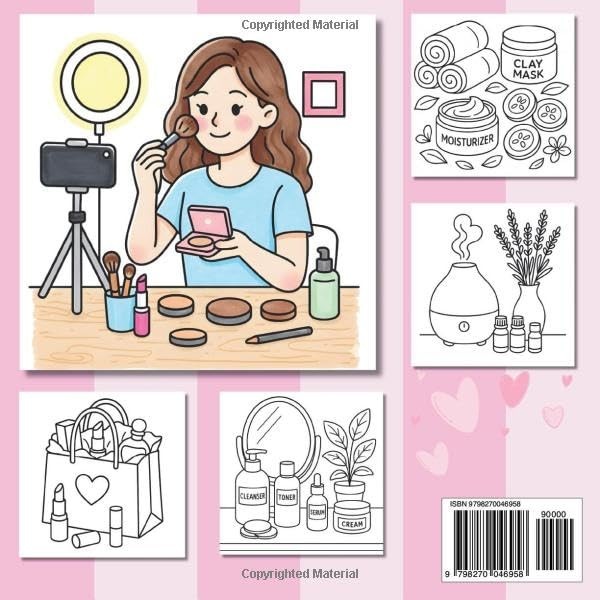 Teen Girl Stuff: Coloring Book for Adults and Teens, Bold and Easy