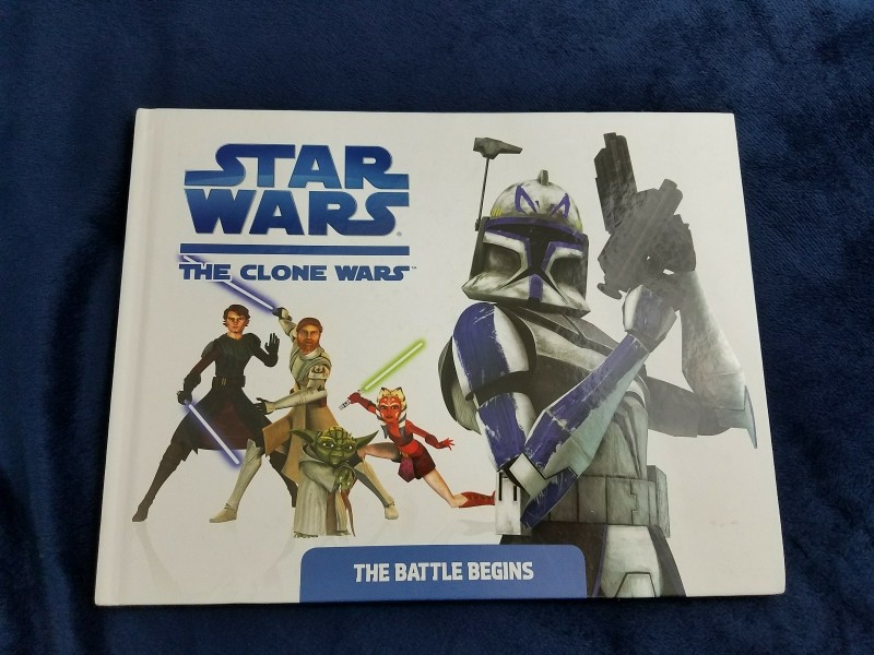 Star Wars the Clone Wars the battle begins hardback children&rsquo;s book 11 by 8.5 in