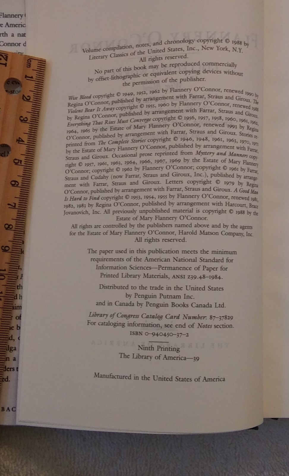 Flannery O&rsquo;Connor : Collected Works – The Library of America – VERY GOOD