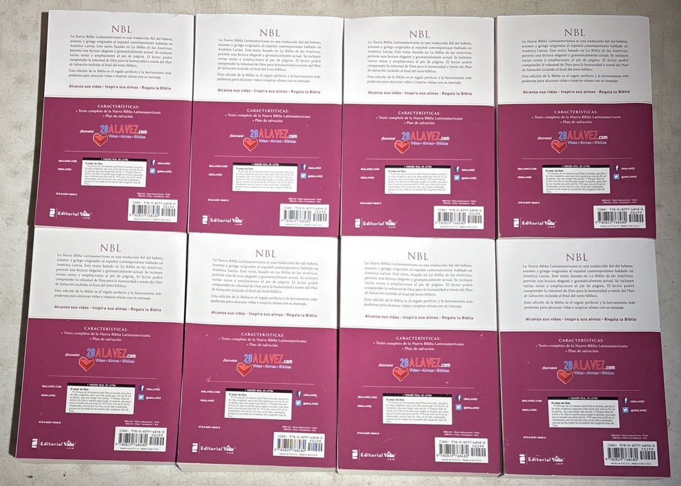 LOT Of 16 NBL SANTA BIBLIA -VIDA (SPANISH) LATINOAMERICANA *Excellent Condition*